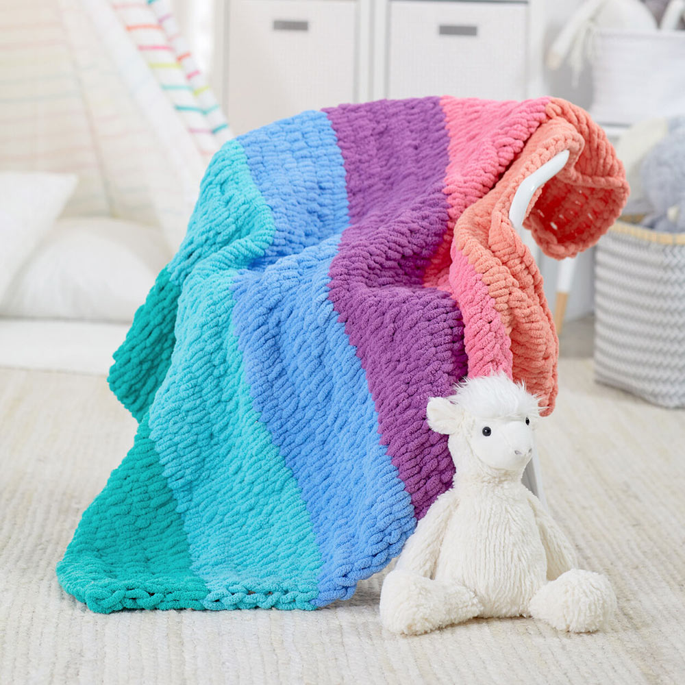 Free Loop-It Rainbow Blanket Pattern