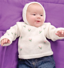 Free Rosebud Hoodie Knit Pattern
