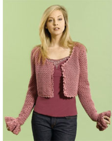 Modèle de crochet de cardigan court en dentelle gratuit