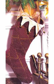 Patrón de punto de calcetín navideño gratis