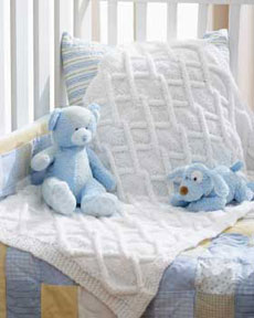 Patrón de punto de manta de cables gratis