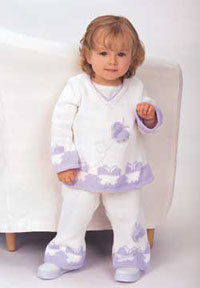 Modèle de tricot gratuit pour ensemble de papillons A-line