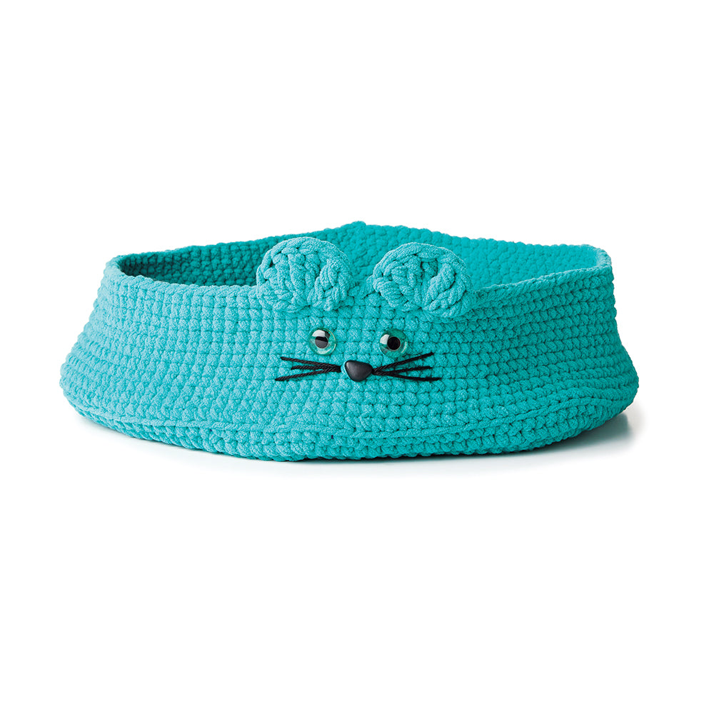 Patrón de cama para mascotas con orejas de gatito gratis