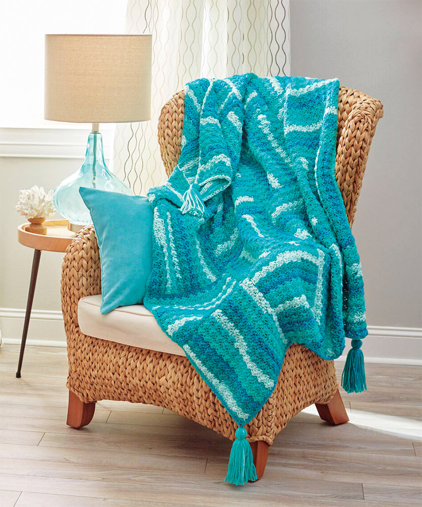 Free Wavy Squares Throw Pattern