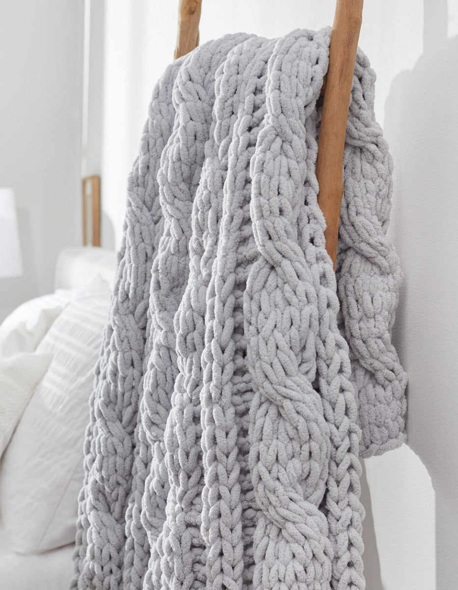 Free Cleverly Cabled Throw Pattern