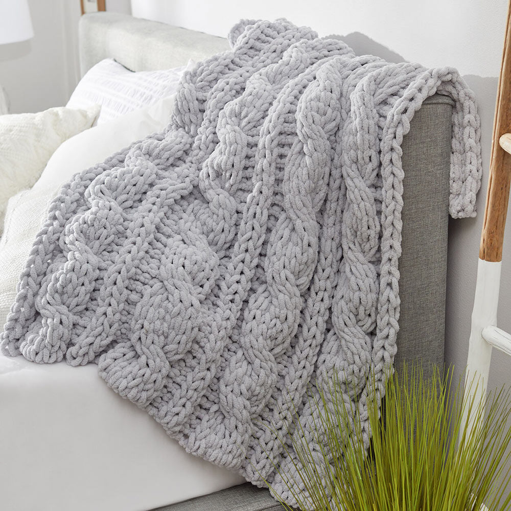 Free Cleverly Cabled Throw Pattern