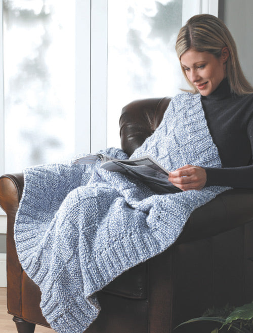 Free Knit Basketweave Throw Pattern