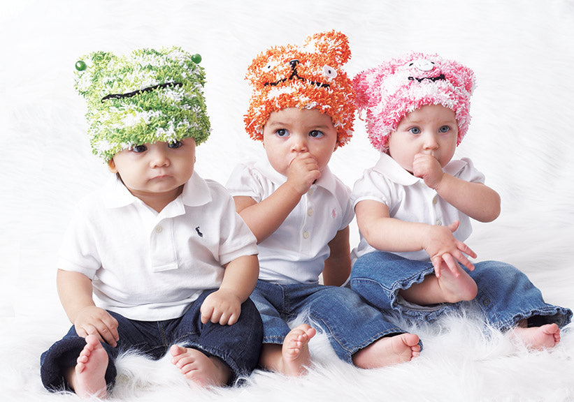 Free Knit Cozy Creature Hats Pattern