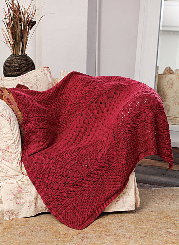 Free Lace Panel Throw Pattern