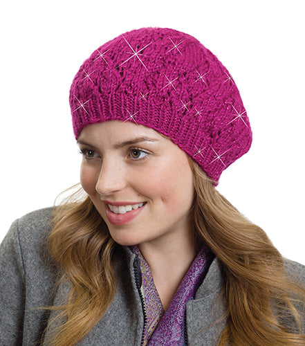 Patrón de boina de frambuesa gratis