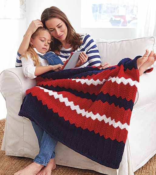 Free Striped Ripple Afghan Pattern
