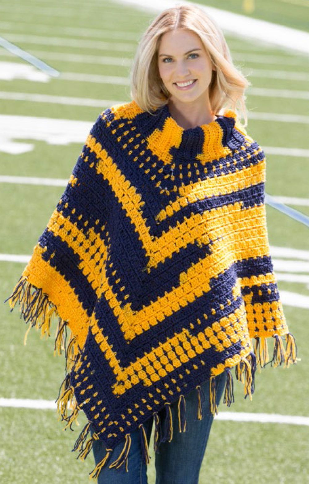 Poncho deportivo de crochet gratis