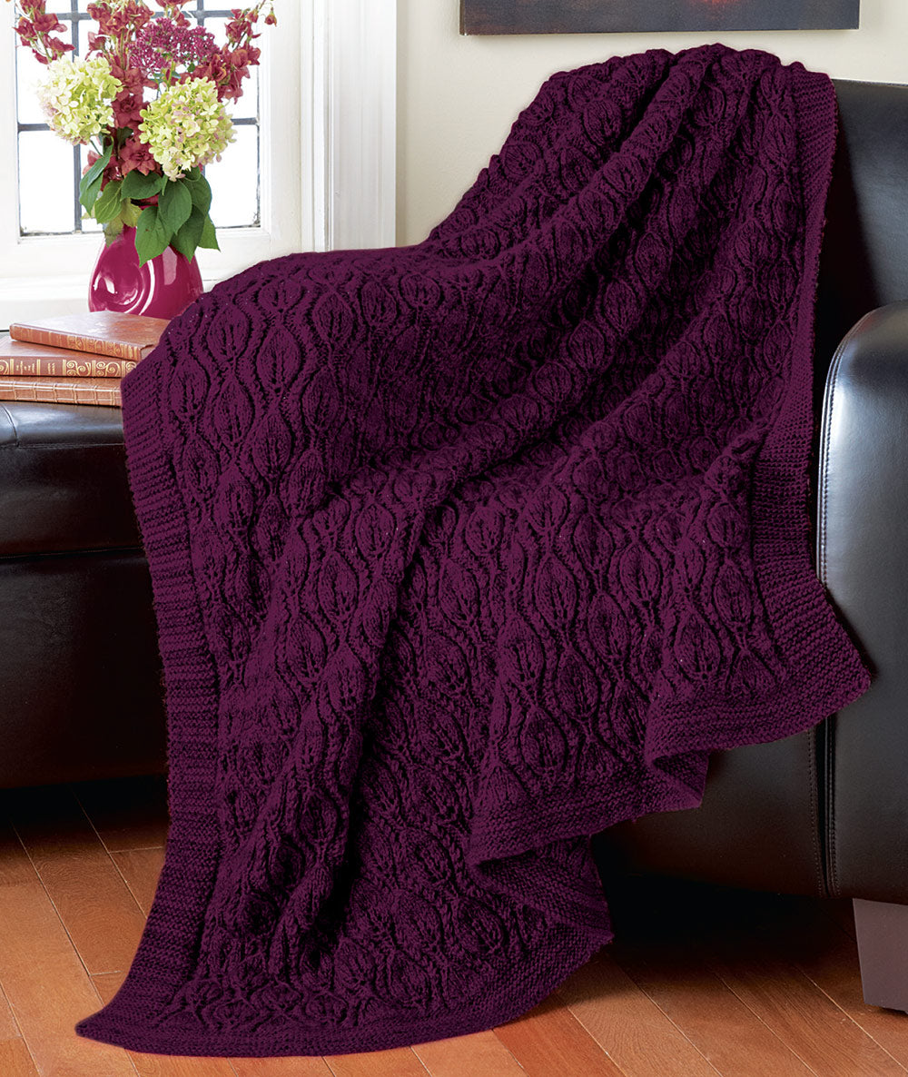 Free Blanket of Leaves Afghan Pattern