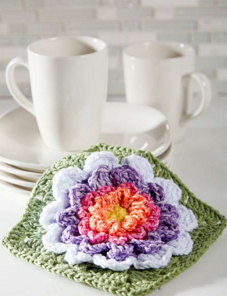 Patrón de paño de cocina Full Bloom gratis