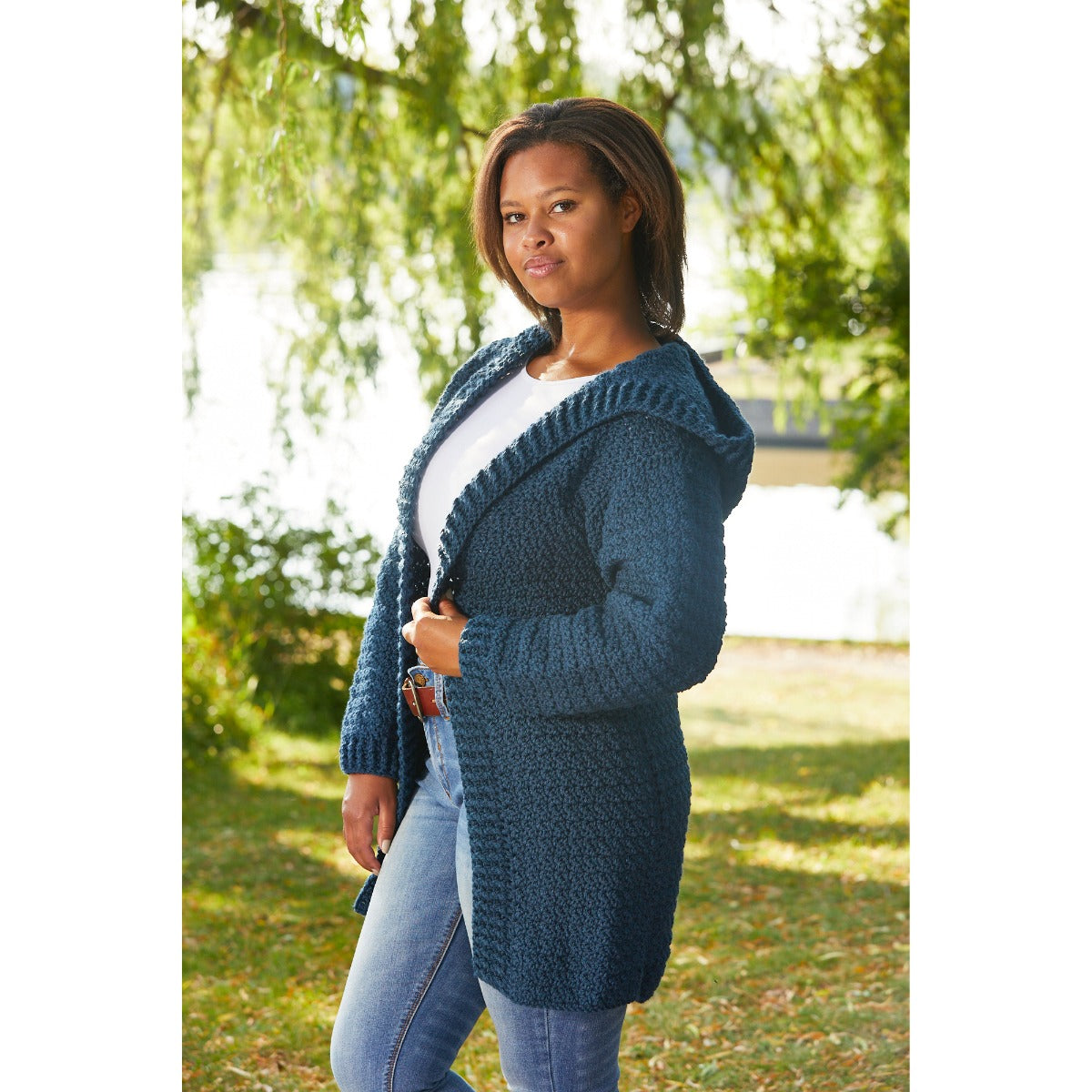 Hooded Crocheted Cardigan – Cozy & Casual | Mary Maxim