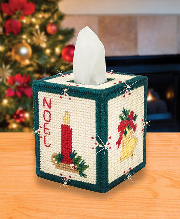 Christmas Tissue Box Cover Plastic Canvas Kit