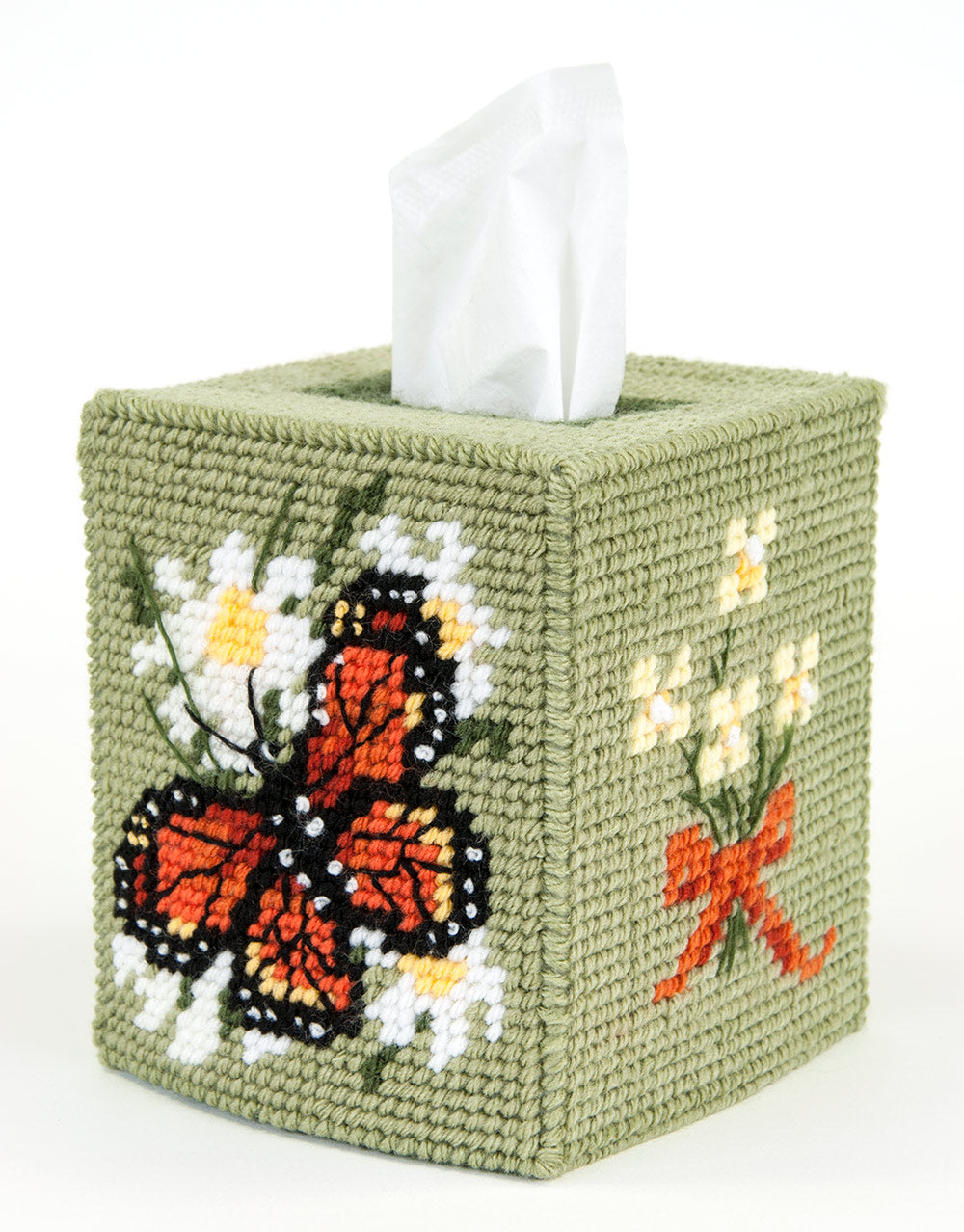 Monarch Butterfly Tissue Box Cover Plastic Canvas Kit