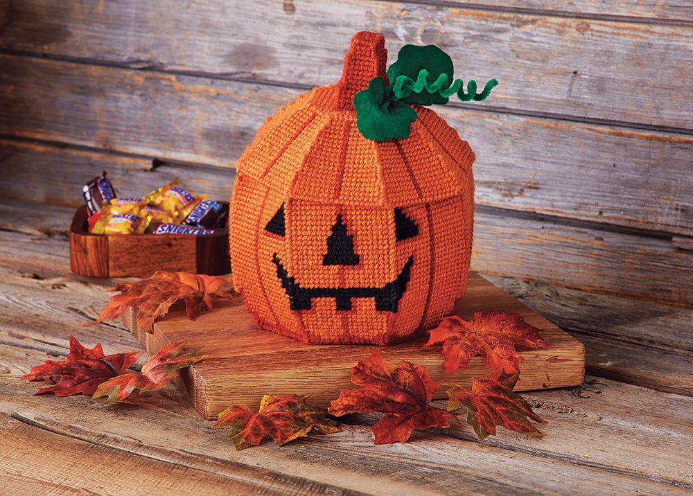 Pumpkin Candy Dish Plastic Canvas Kit