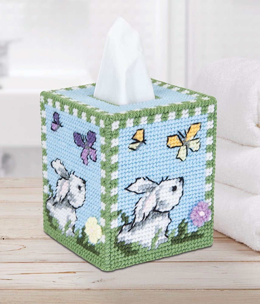 Hippity Hop Tissue Box Cover Kit | Mary Maxim