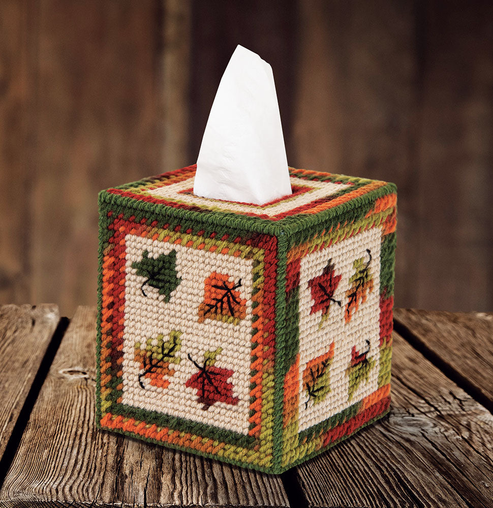 Fall Leaves Tissue Box Cover