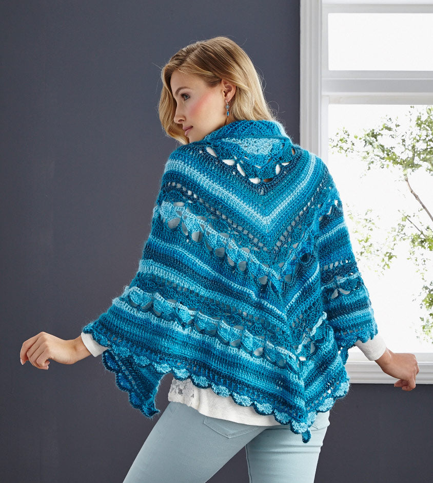 Mantón de Conchas y Rayas