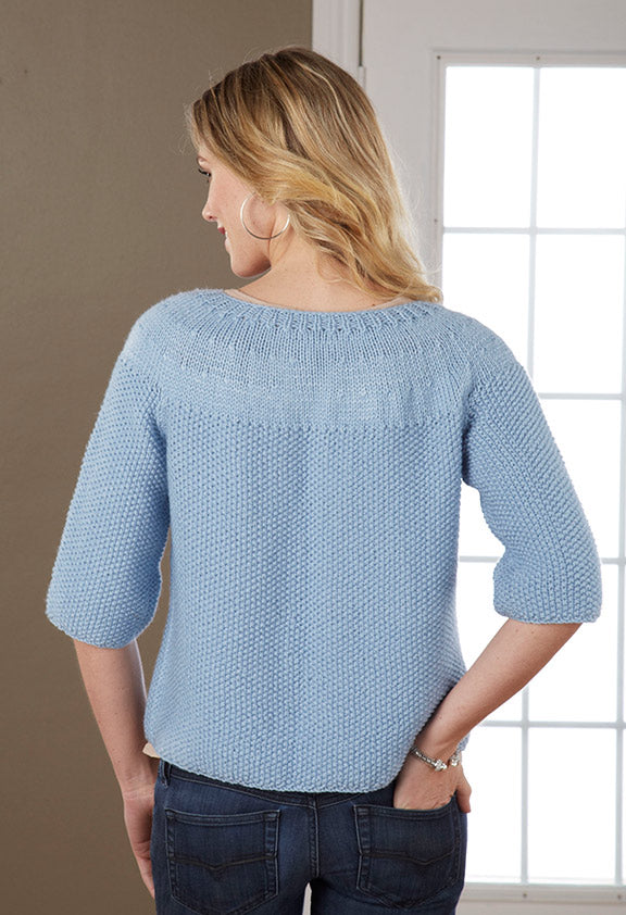 Cárdigan con canesú simple