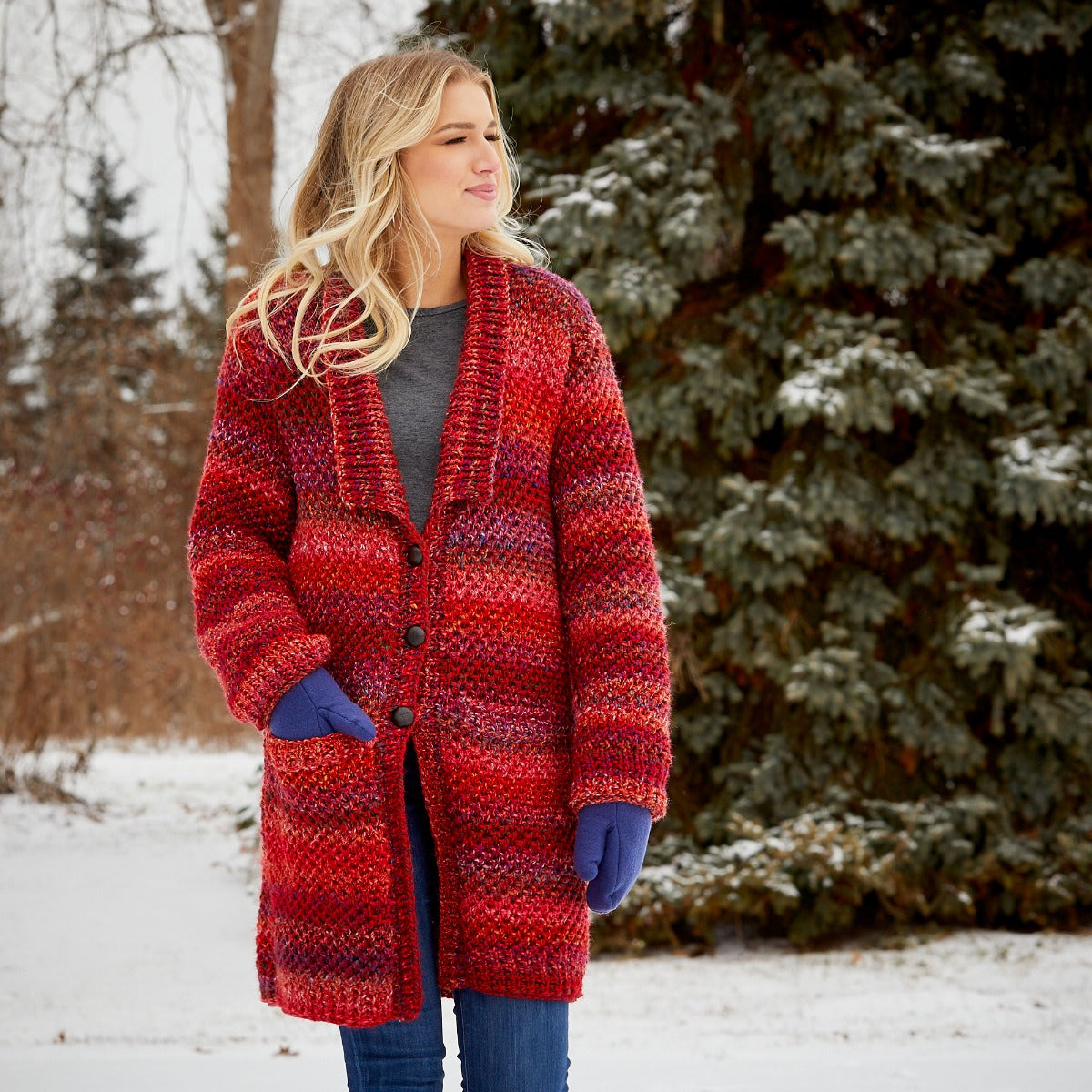 Cárdigan con textura gruesa