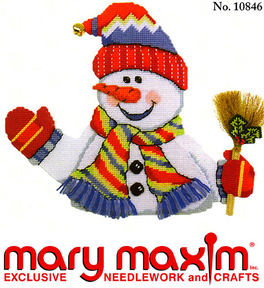 Bonhomme de neige avec motif balai