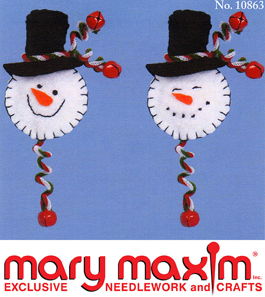 Patrón de muñecos de nieve de fieltro