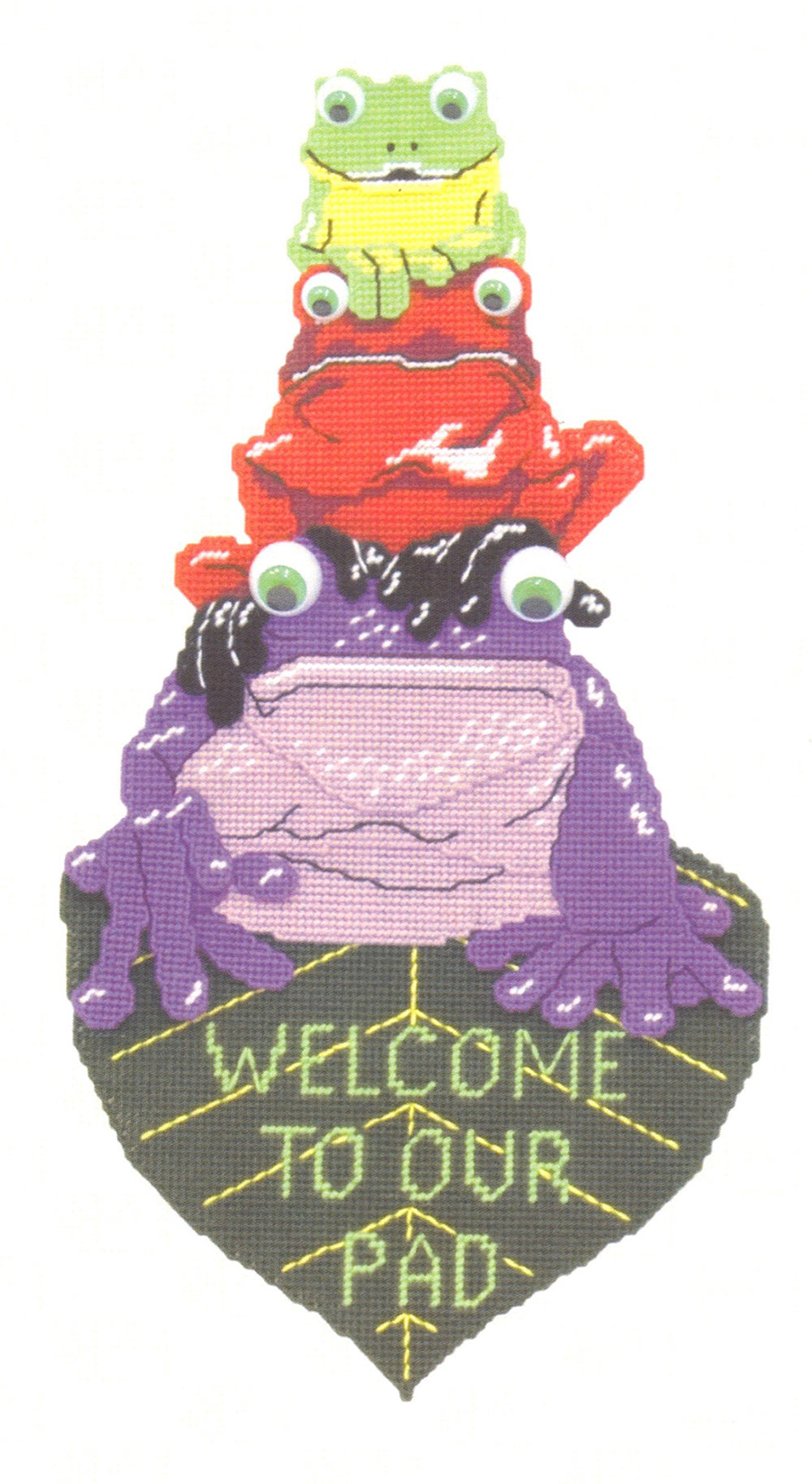 Patrón de signo de bienvenida de rana arborícola