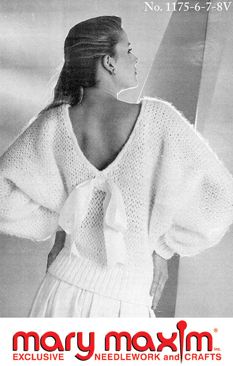 V_Back Dolman Sweater Pattern