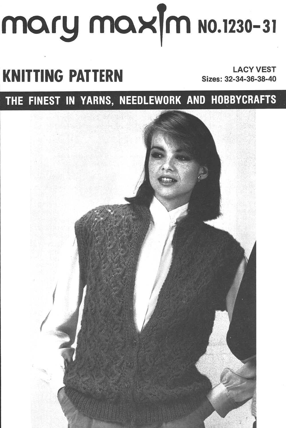 Patrón de chaleco de encaje