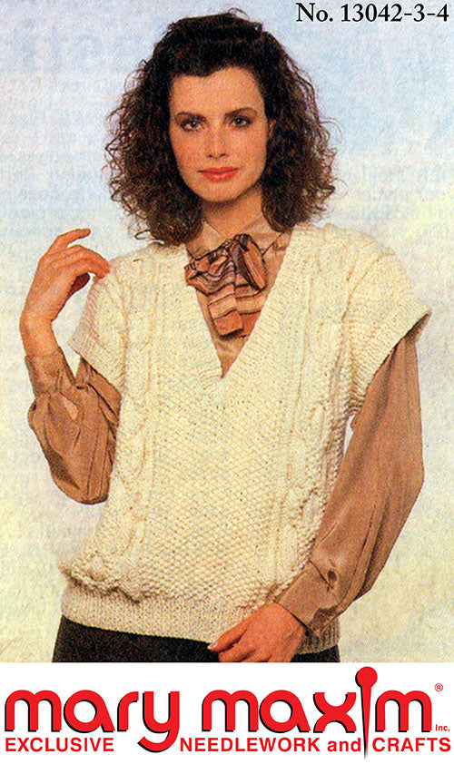 V-Neck Cable Vest Pattern