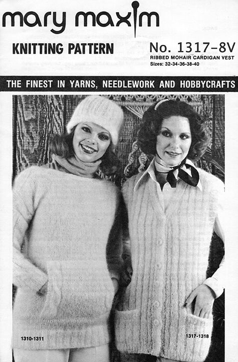 Ribbed Mohair Cardigan Vest Pattern
