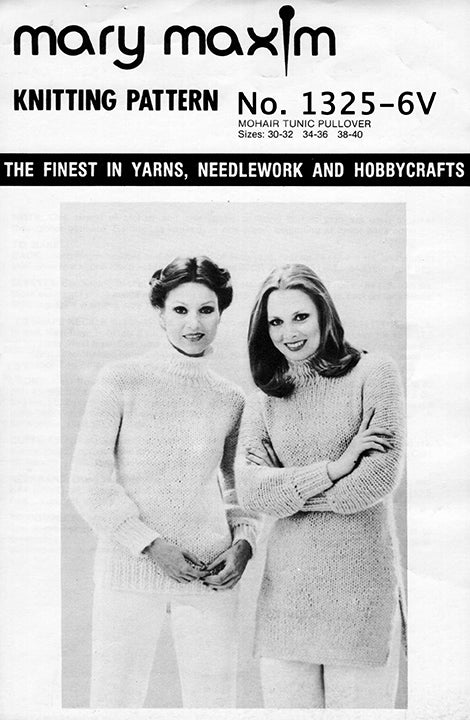 Patrón de jersey tipo túnica de mohair