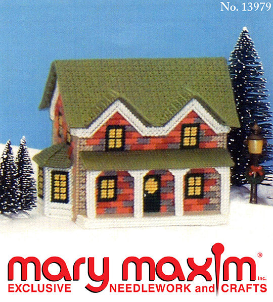 Patrón de casa de ladrillo