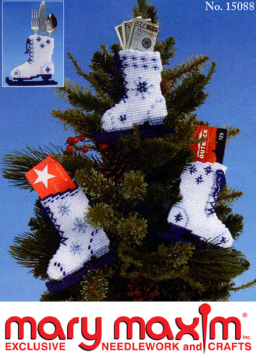 Ice Skate Ornaments or Silverware Pockets Pattern