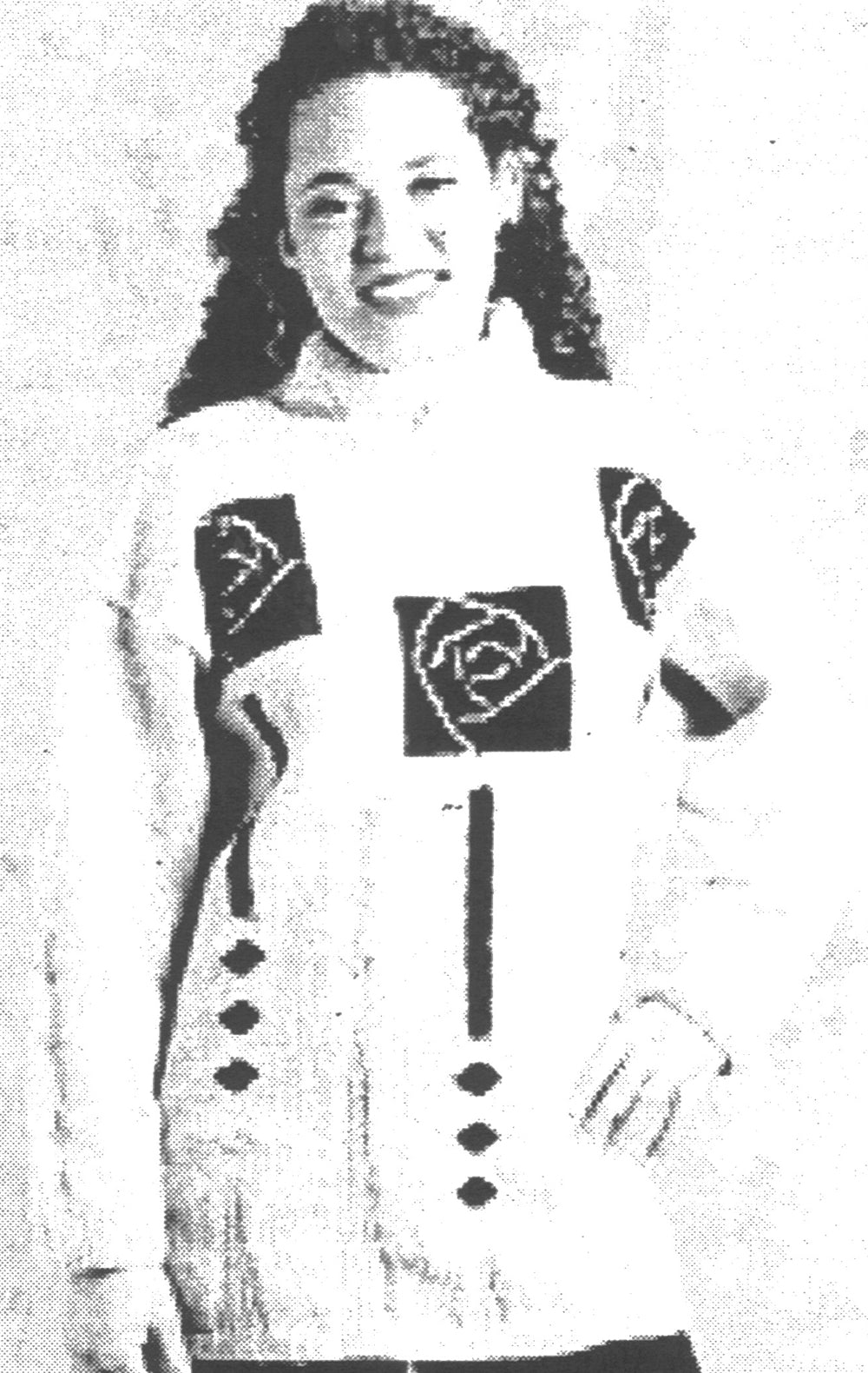 Patrón de túnica de rosas abstractas