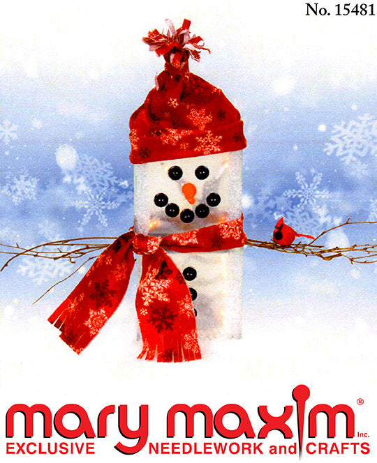 Modèle de bonhomme de neige en bloc de verre