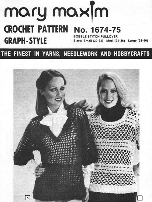 Bobble Stitch Pullover Pattern