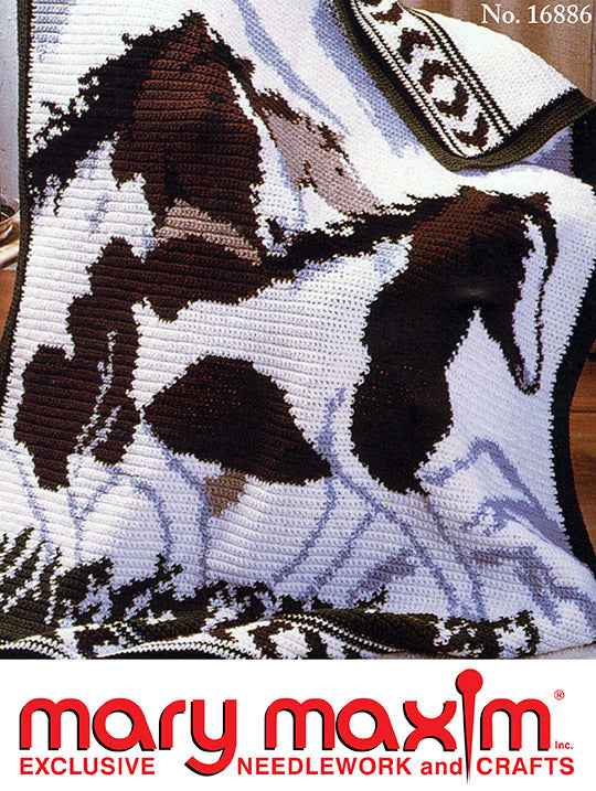Wild Horses Afghan Pattern