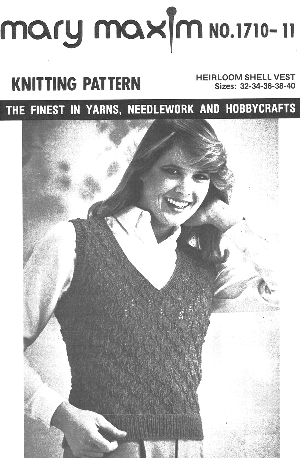 Patrón de chaleco de concha tradicional