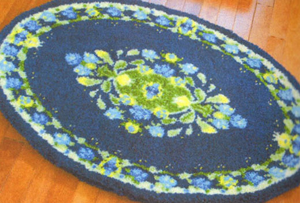 Modèle de tapis de jardin ovale
