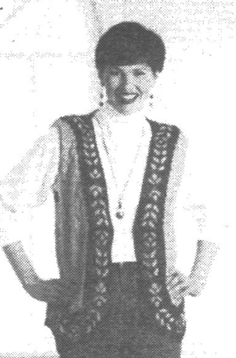 Patrón de chaleco con borde floral