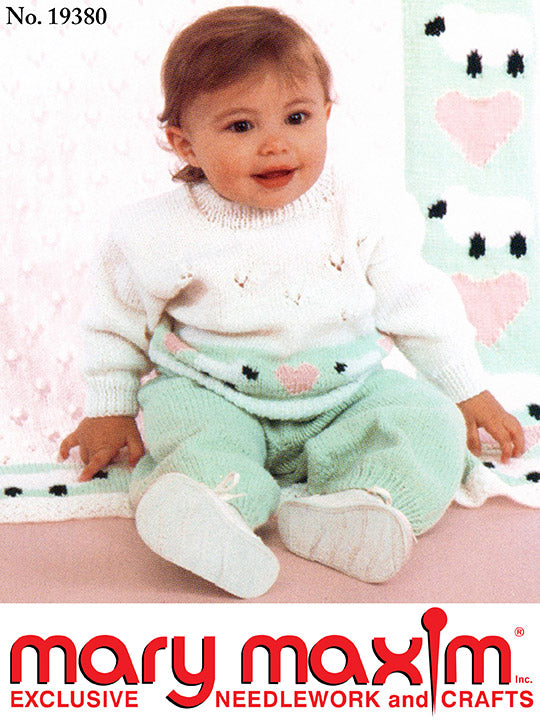 Hearts and Sheep Baby Set Pattern