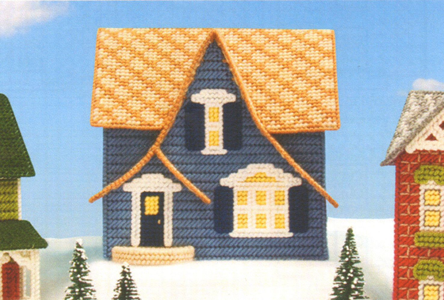 Blue House Pattern – Mary Maxim