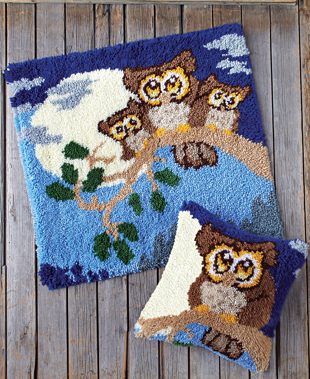 Modèle de tapis de hibou de nuit