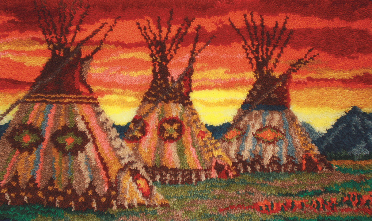 Modèle de coucher de soleil tipi