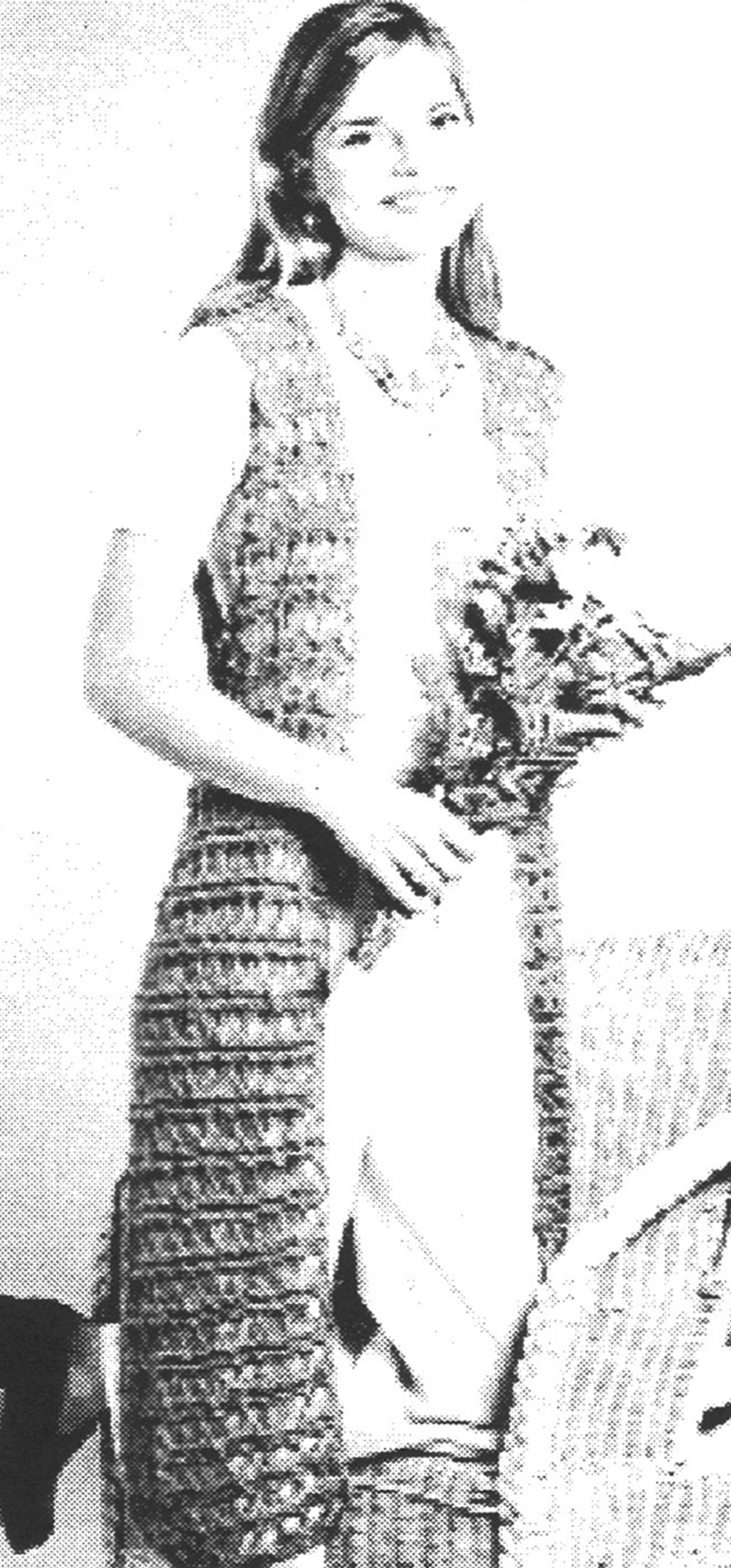 Patrón de chaleco largo y de encaje