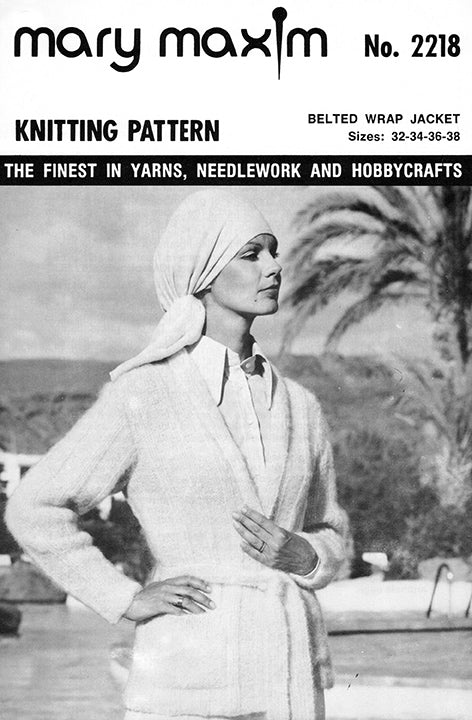 Patron de veste portefeuille ceinturée pour femme